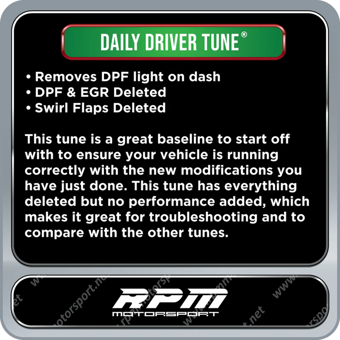 Dodge Sprinter OM642 3.0L (EDC16CP31) 2007 to 2009 Rpm Motorsport Tune