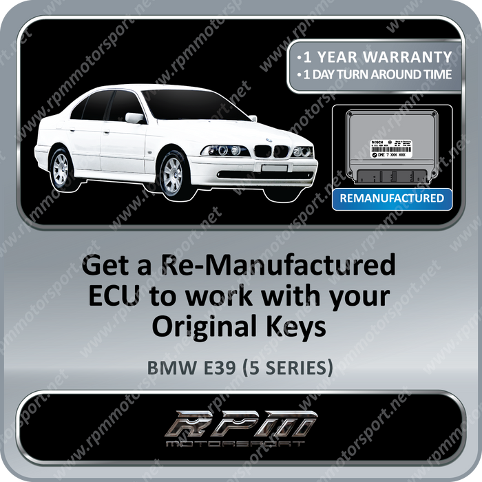 BMW E39 (5 Series) ME5.2.1 Remanufactured ECU 05/1997 to 09/1998