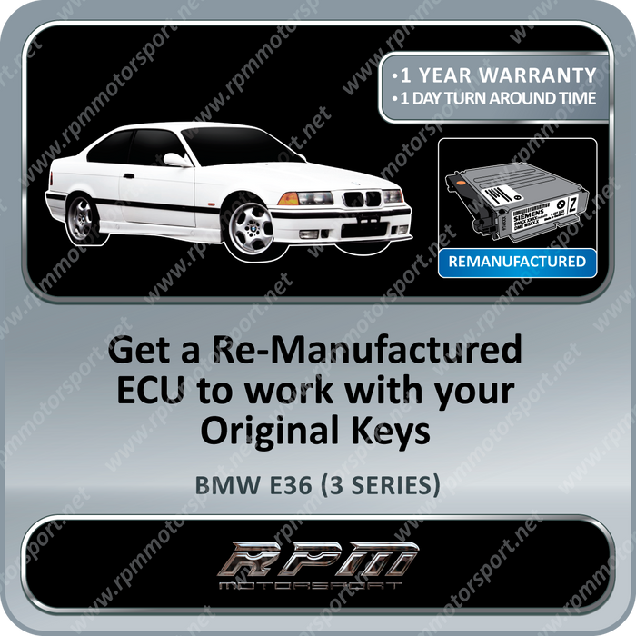 BMW E36 (3 Series) MS41.2 Remanufactured ECU 01/1996 to 08/1999