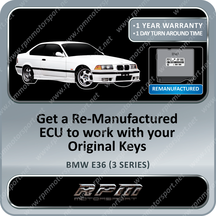 BMW E36 (3 Series) ME5.2 Remanufactured ECU 01/1996 to 07/1999