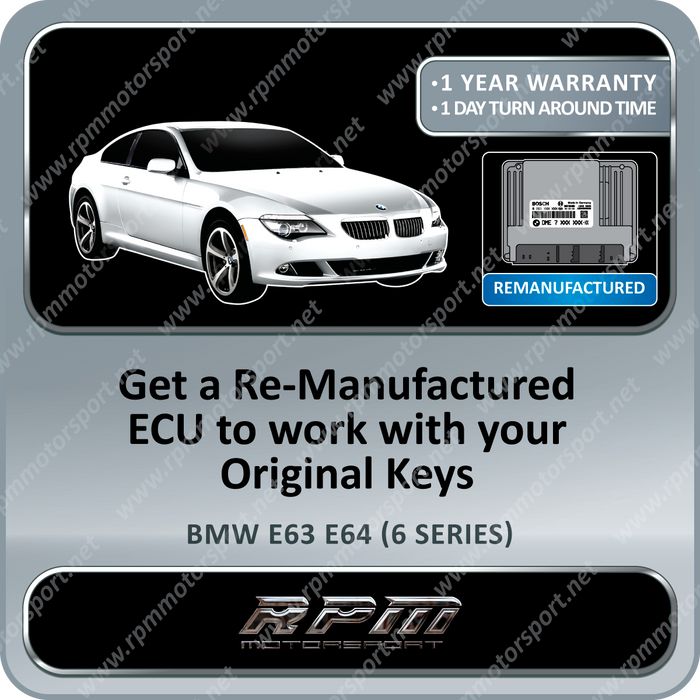 BMW E63 E64 (6 Series) ME9.2 Remanufactured ECU 10/2003 to 08/2004