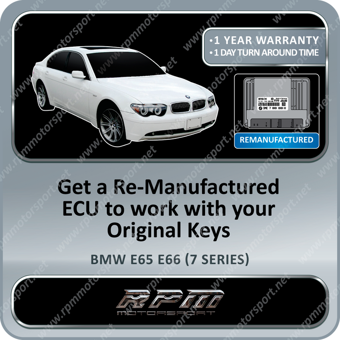 BMW E65 E66 (7 Series) ME9.2 Remanufactured ECU 09/2004 to 02/2005
