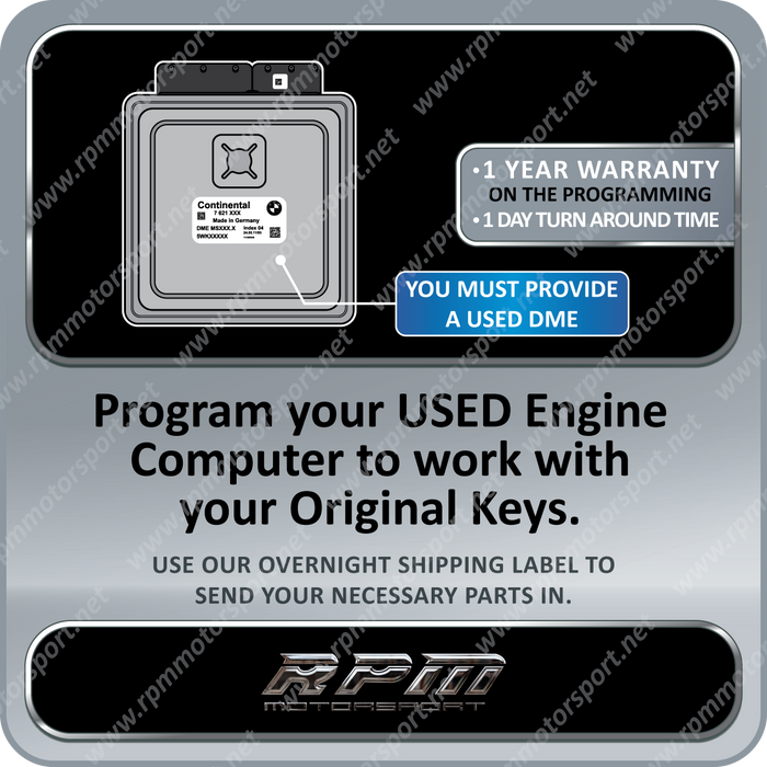BMW E90 E60 MSV70 USED DME PROGRAMMING 2005 to 2007