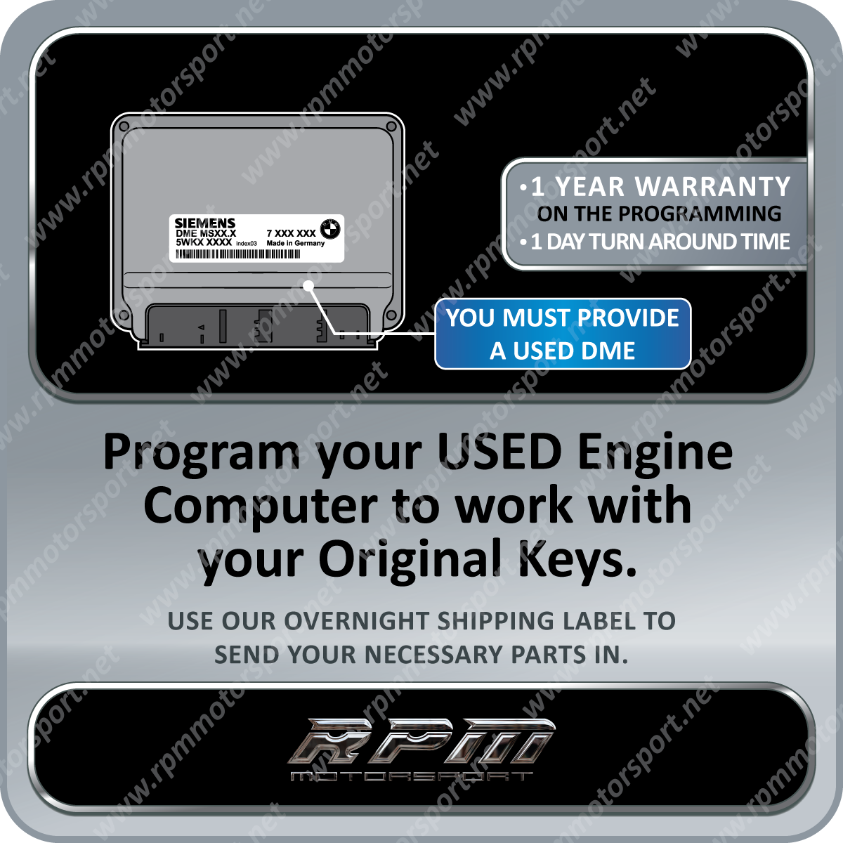 BMW E39 E46 Z3 X3 Z4 MS42 MS43 MS45.1 MS45.0 USED DME EWS PROGRAMMING ...