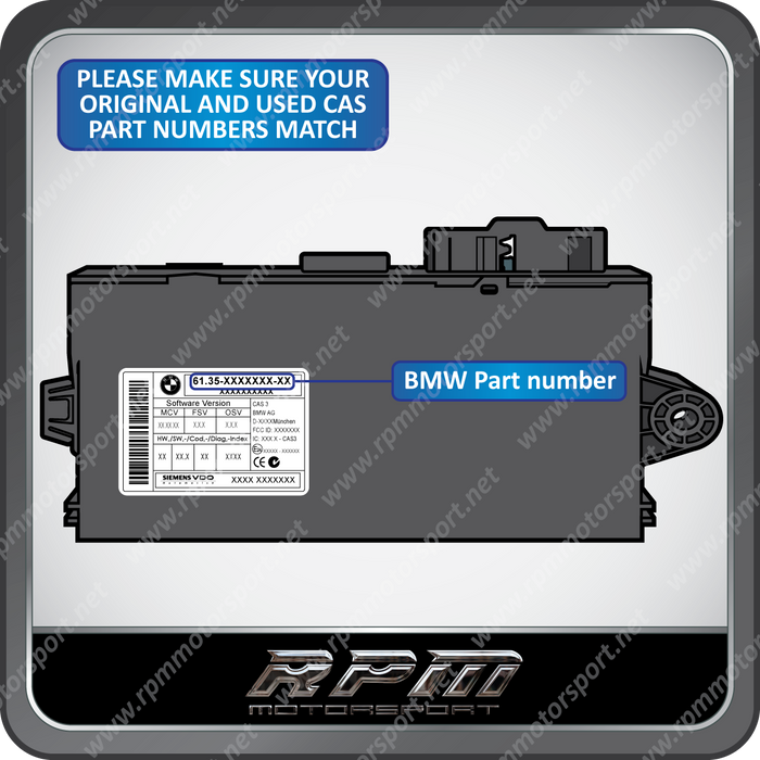 BMW / MINI CAS3 Module Used Programming Service (All Models Supported)