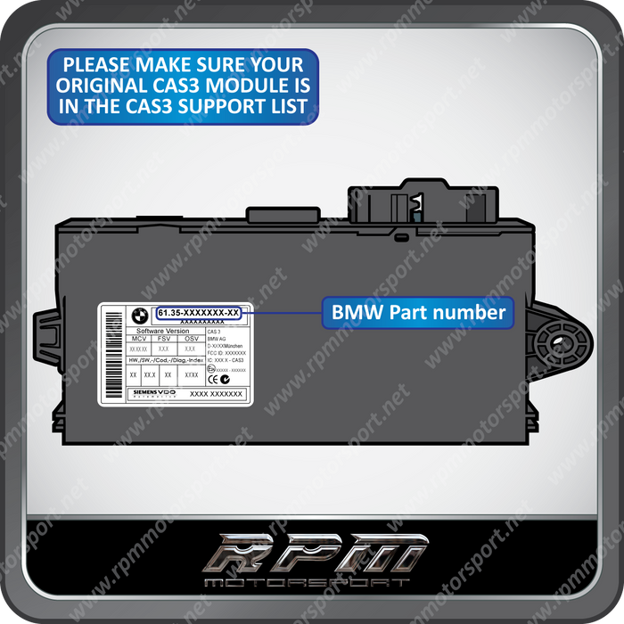 BMW / MINI Cooper Remanufactured CAS3+ (Car Access System) 2007 to 2013
