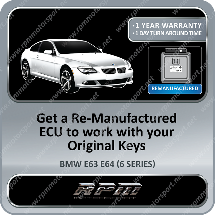 BMW E63 E64 (6 Series) M6 MSS65 Remanufactured ECU 05/2003 to 12/2009