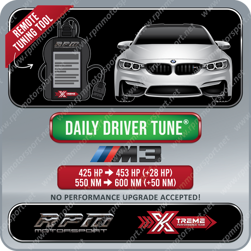 BMW M3 F80 S55 2014 to 2018 Rpm Motorsport Daily Driver Tune