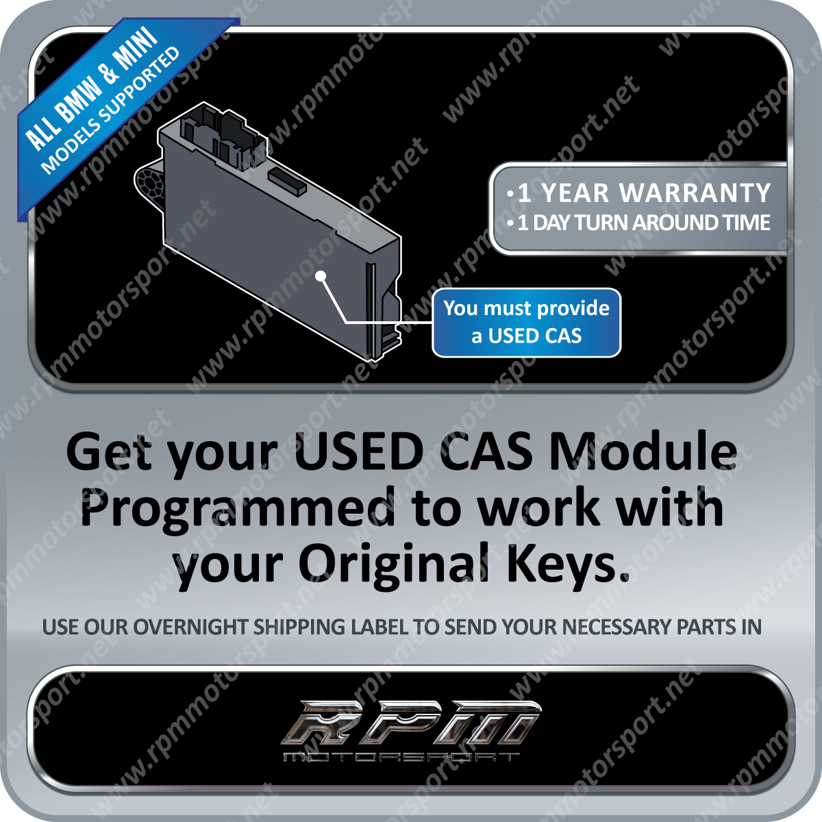 Cas Control Module Mini BMW / MINI CAS3 Module Used Programming Service (All Models Supported ...