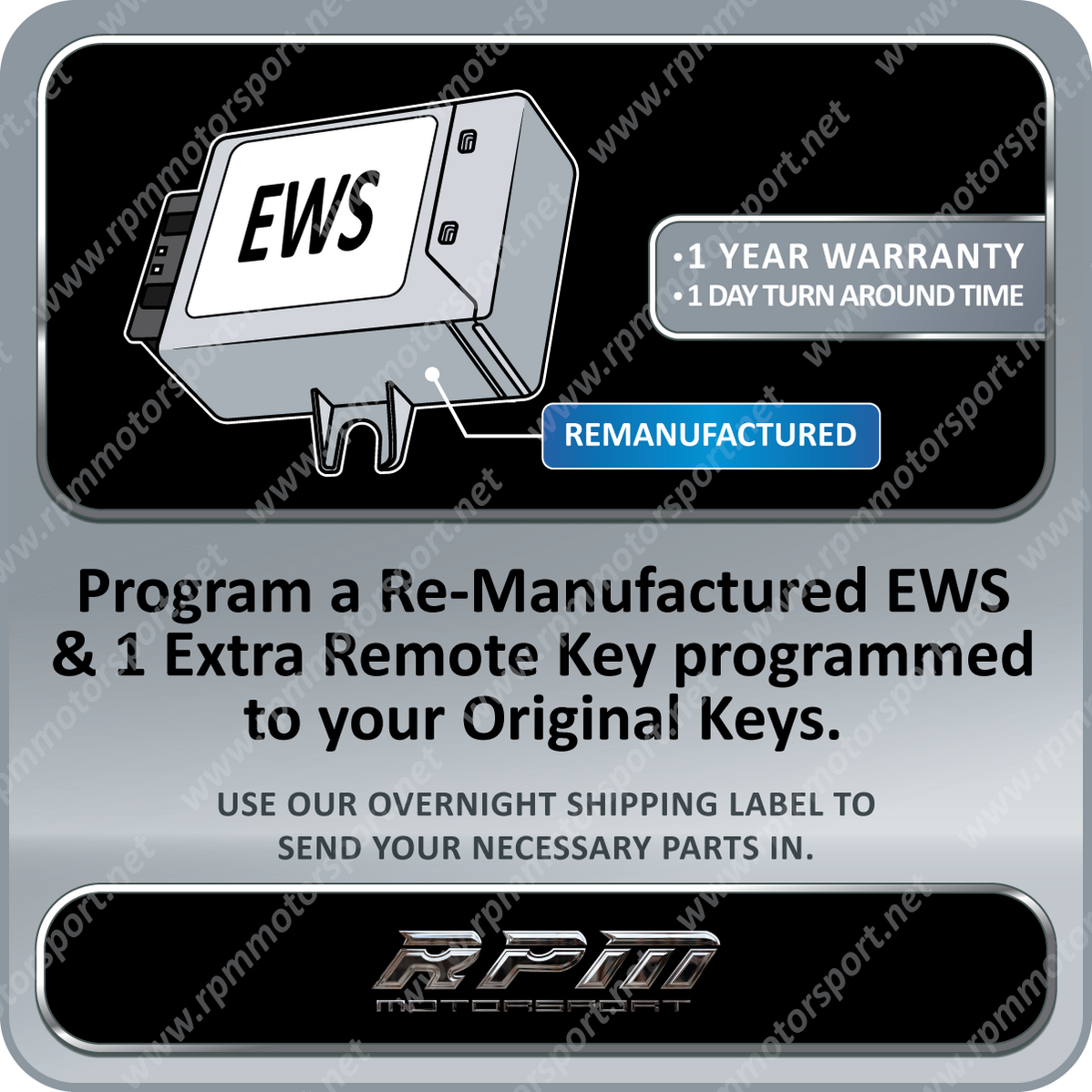BMW / MINI EWS COMPLETE KIT - BMW KEY REPLACEMENT - RPM MOTORSPORT LTD ...