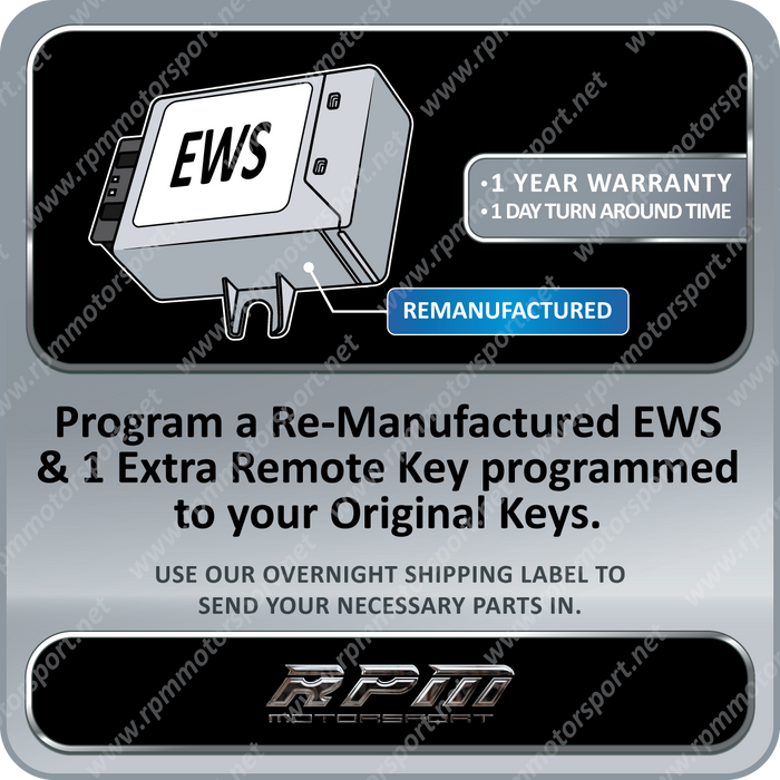BMW Remanufactured EWS3 with 1 Remote Key 03/1998 to 09/2006