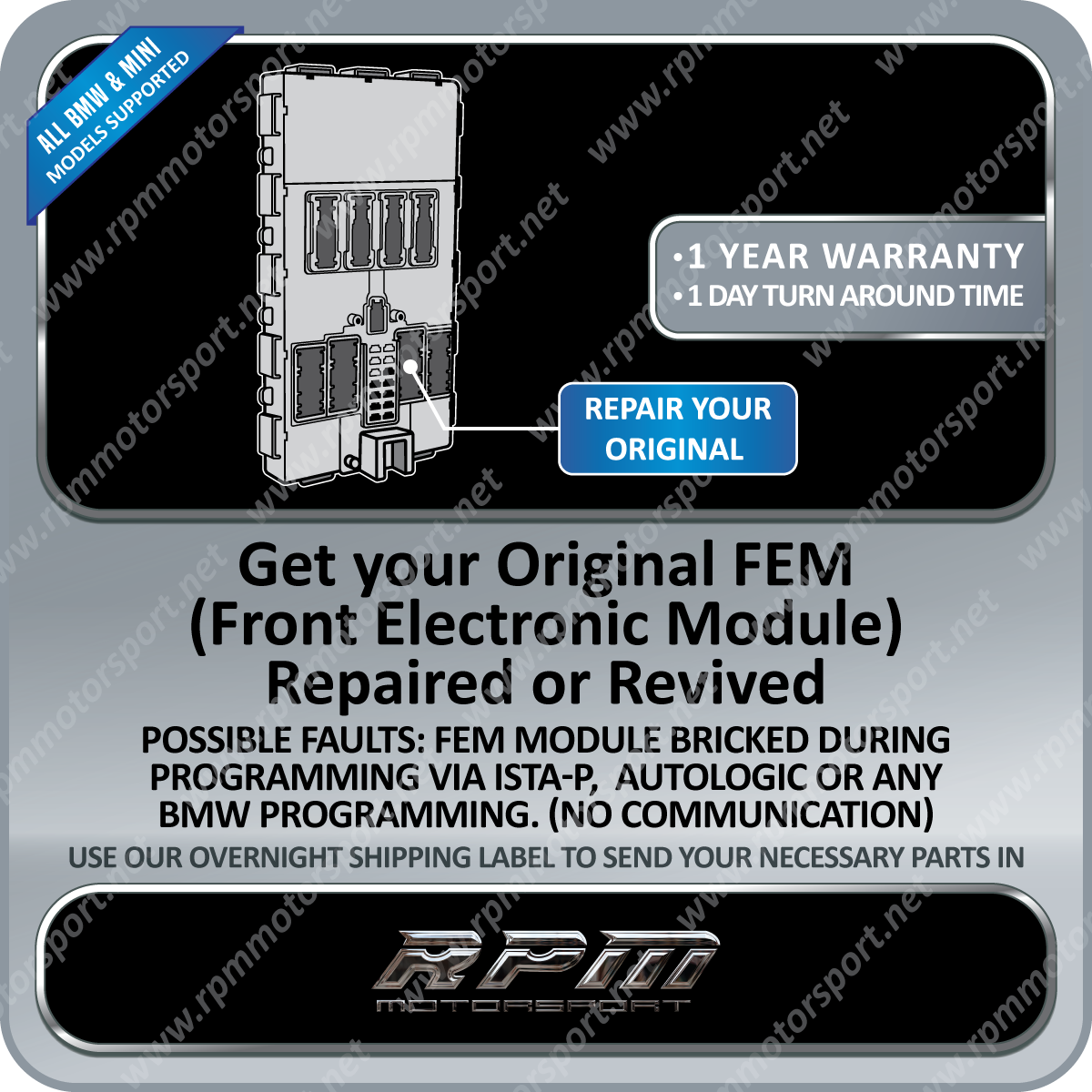 BMW / MINI F-Series FEM / BDC Revival Service (Bricked) — Rpm Motorsport