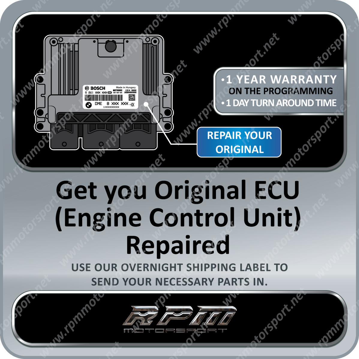 MINI Cooper DME Revival Service (Bricked) R56 / R60 Years 2007 to 2016 ...