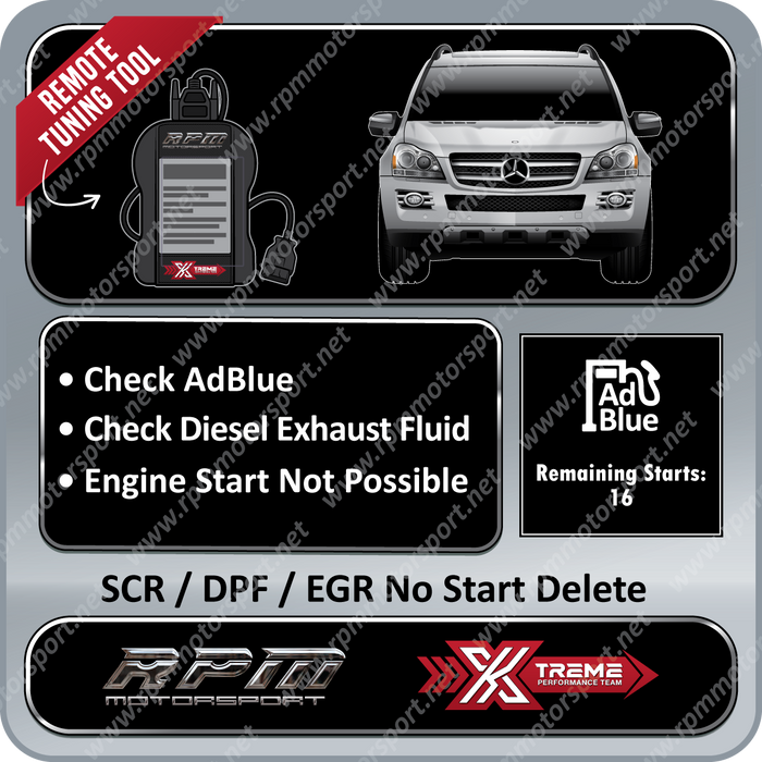 Mercedes Benz SCR / DPF / EGR Delete (EDC16CP31) Years 2003 to 2012