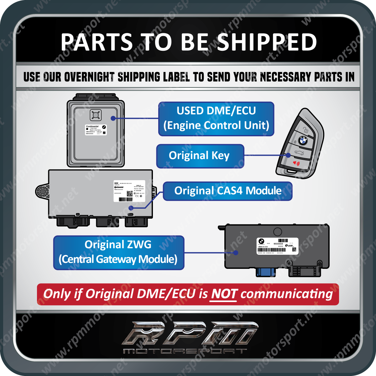 BMW MSD85.0 MSD87 N63 N54 Engine F-Series USED DME Programming 