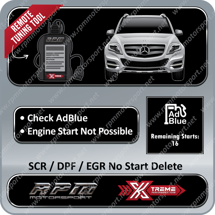 Mercedes Benz GLK250 BlueTEC 2013 to 2015 SCR / DPF / EGR Delete